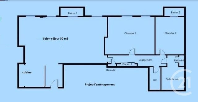 Appartement T3 à vendre - 3 pièces - 68.81 m2 - PARIS - 75006 - ILE-DE-FRANCE - Century 21 Assas Raspail