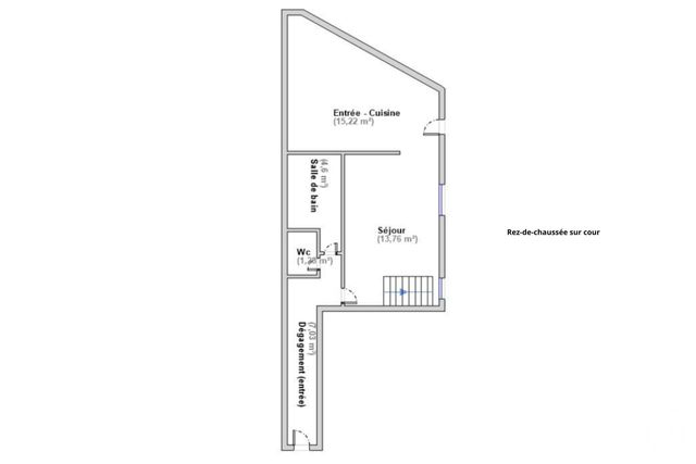 Appartement T2 à vendre - 2 pièces - 54.0 m2 - PARIS - 75014 - ILE-DE-FRANCE - Century 21 Assas Raspail