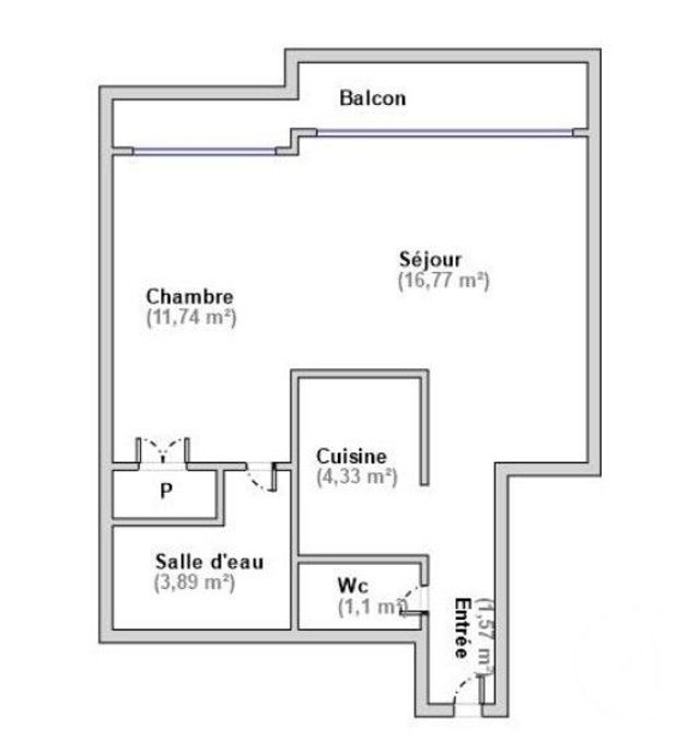 Appartement F2 à vendre - 2 pièces - 39.4 m2 - PARIS - 75006 - ILE-DE-FRANCE - Century 21 Assas Raspail