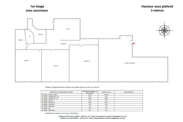 Appartement T5 à vendre - 5 pièces - 106.0 m2 - PARIS - 75006 - ILE-DE-FRANCE - Century 21 Assas Raspail
