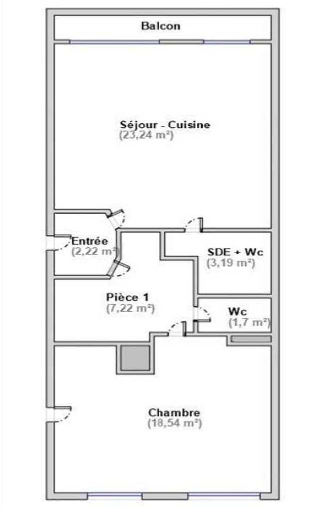 Appartement T3 à vendre - 3 pièces - 56.11 m2 - PARIS - 75006 - ILE-DE-FRANCE - Century 21 Assas Raspail