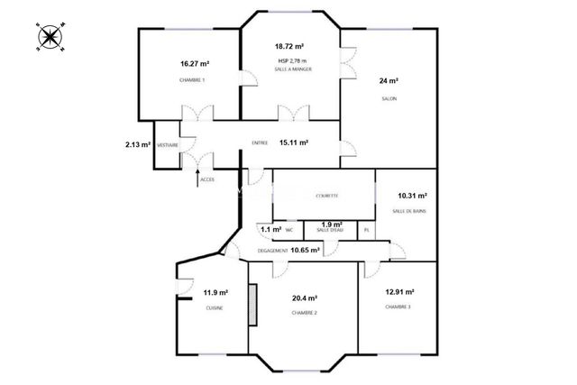 Appartement F5 à vendre - 5 pièces - 145.4 m2 - PARIS - 75006 - ILE-DE-FRANCE - Century 21 Assas Raspail
