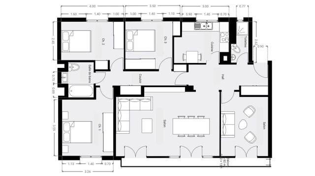 Appartement T5 à vendre - 5 pièces - 102.43 m2 - PARIS - 75006 - ILE-DE-FRANCE - Century 21 Assas Raspail