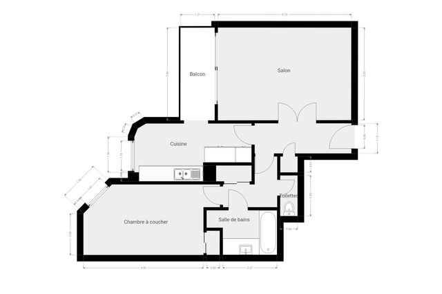 Appartement T2 à vendre - 2 pièces - 55.0 m2 - PARIS - 75006 - ILE-DE-FRANCE - Century 21 Assas Raspail